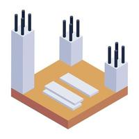 Premium isometric icon of building construction vector