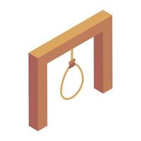 A death rope isometric icon download vector