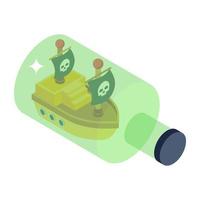 An icon of magic potion isometric vector