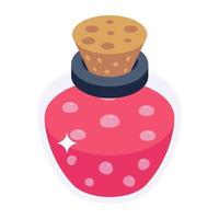 An icon of magic potion isometric vector