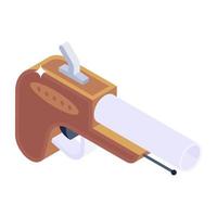 Trendy isometric icon of gun vector