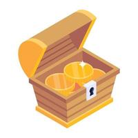 Trendy isometric icon of a wealth vector