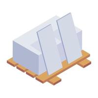 icono isométrico premium de la construcción de edificios vector