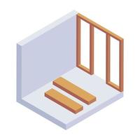 A captivating isometric icon of construction foundation vector