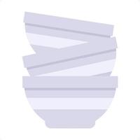 stack of bowls vector