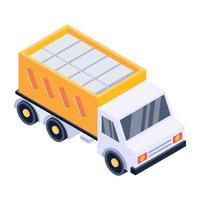 Premium isometric icon of construction truck vector