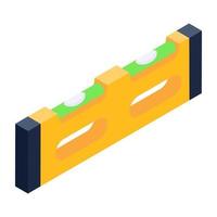 A customizable isometric icon of leveler vector