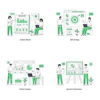 Set of Business Flat Illustrations vector