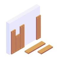 Premium isometric icon of building construction vector