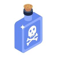 An icon of magic potion isometric vector