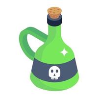 An icon of magic potion isometric vector