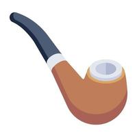 A smoke pipe modern isometric icon vector