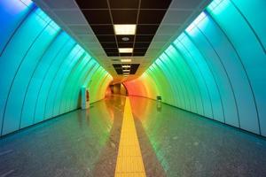 Multicolored Subway Corridor photo