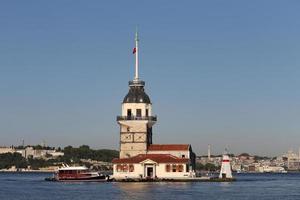 torre de las doncellas en estambul, turquía foto