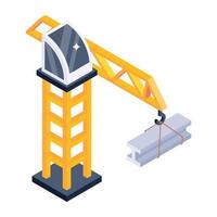 Get hold of this construction hook isometric icon vector