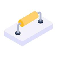 Isometric icon of plastering tool for web and apps vector