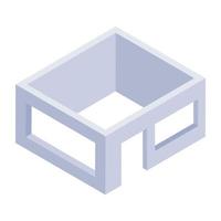 Premium isometric icon of building construction vector