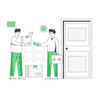 Illustration of cash on delivery is up for premium use vector