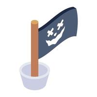 un emblema pirata con calavera, bandera pirata vector