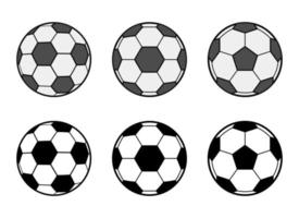 ilustración de diseño de vector de balón de fútbol aislado sobre fondo blanco