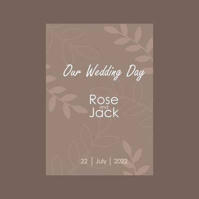 Wedding floral card. Vector invitation. Save the Date cover