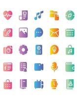 Home Screen Icon Set 30 isolated on white background vector