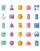 User Interface 2 Icon Set 30 isolated on white background vector