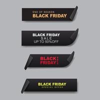 Set of vector Black Friday labels