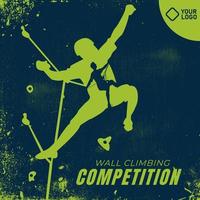 Wall Climbing Competition Poster Template vector