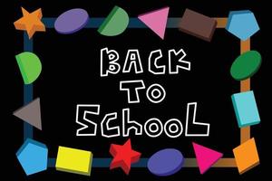 Back to school background with geometry shapes vector