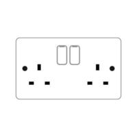 Power plug Socket Outlet type g with switch vector