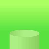 Green Podium with Pastel Background Design vector