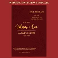 Wedding Invitation Design Template vector