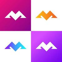 plantilla de diseño de vector elegante de letra m logo. monograma de icono moderno único de fuente m.