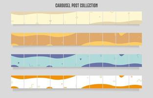 Carousel Post Collection on Social Media vector