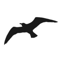 Silhouette of flying seagulls. Hand drawn illustration converted to vector. vector