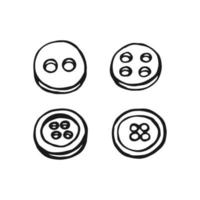 Set of button for sewing. Hand drawn illustration converted to vector. vector