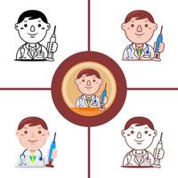 Doctor profession in flat design style vector