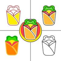 wrap in flat design style vector