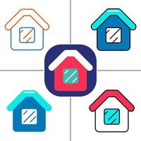 home in flat design style vector