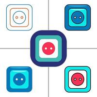 Plug in flat design style vector