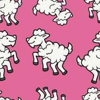 goat pattern seamless Free Vector