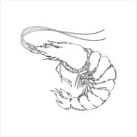 Shrimp Vector logo With White Background