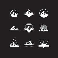 ilustración de arte de vector de logotipo de montaña