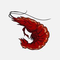 Shrimp Vector logo With White Background