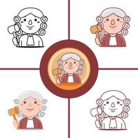 Judge profession in flat design style vector