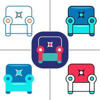 work chair in flat design style vector