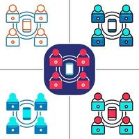 team work in flat design style vector
