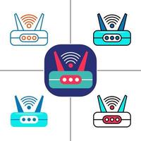 conexión wifi en estilo de diseño plano vector