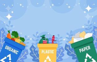 Recycling at Home Concept Background vector
